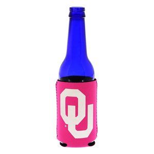 University of Oklahoma Sooners Logo Hot Pink Koozie
